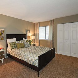 bedroom model unit at 100 Inverness Apartments in Birmingham, AL