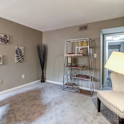 living room model unit at 100 Inverness Apartments in Birmingham, AL