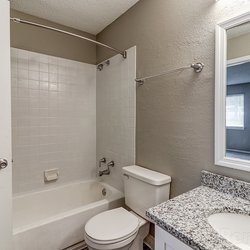 bathroom model unit at 100 Inverness Apartments in Birmingham, AL